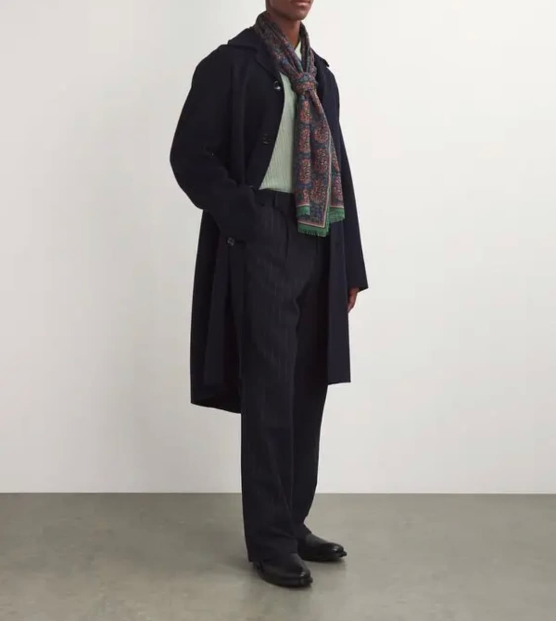 (정품/새상품) Drake's 드레익스 울 실크 페이즐리 스카프 상품이미지6