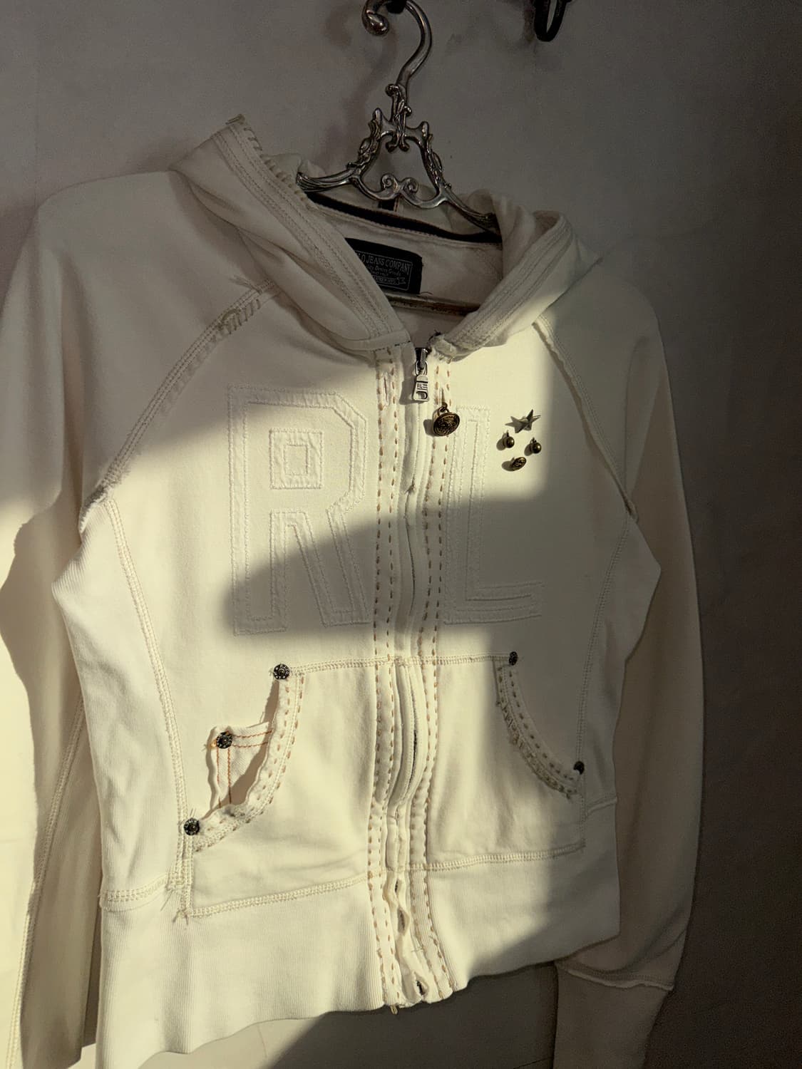 Polo jeans grunge stitch piercing 후드집업 상품이미지3