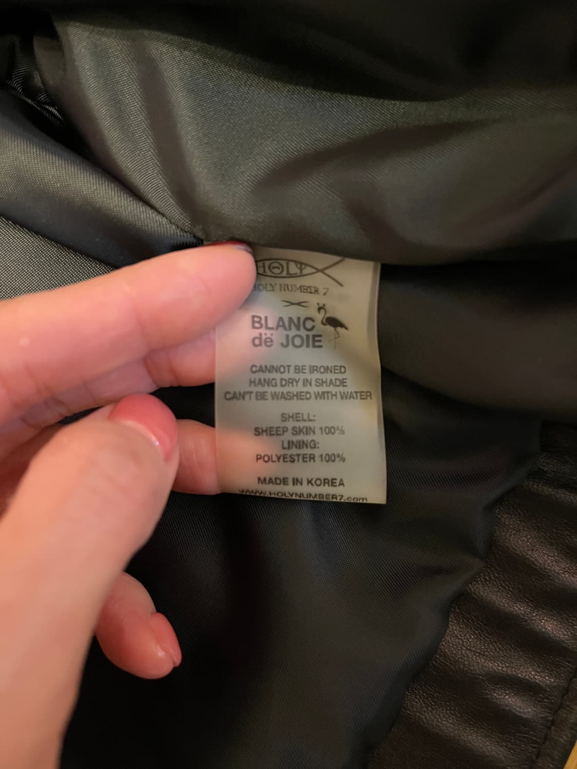 HOLY NUMBER 7 프린지 램스킨 라이더 자켓  상품이미지8