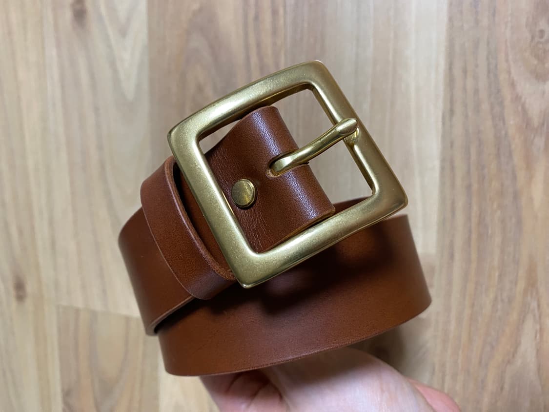 베지터블 레더 개리슨 벨트 브라운 34사이즈 (33-34사이즈) 상품이미지1