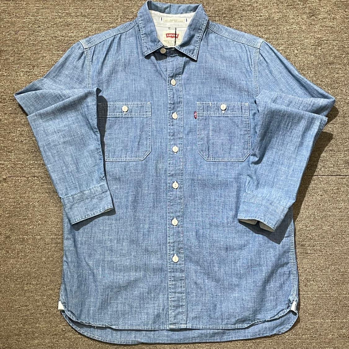 (S) Levi's 리바이스 데님 샴브레이 셔츠  상품이미지3