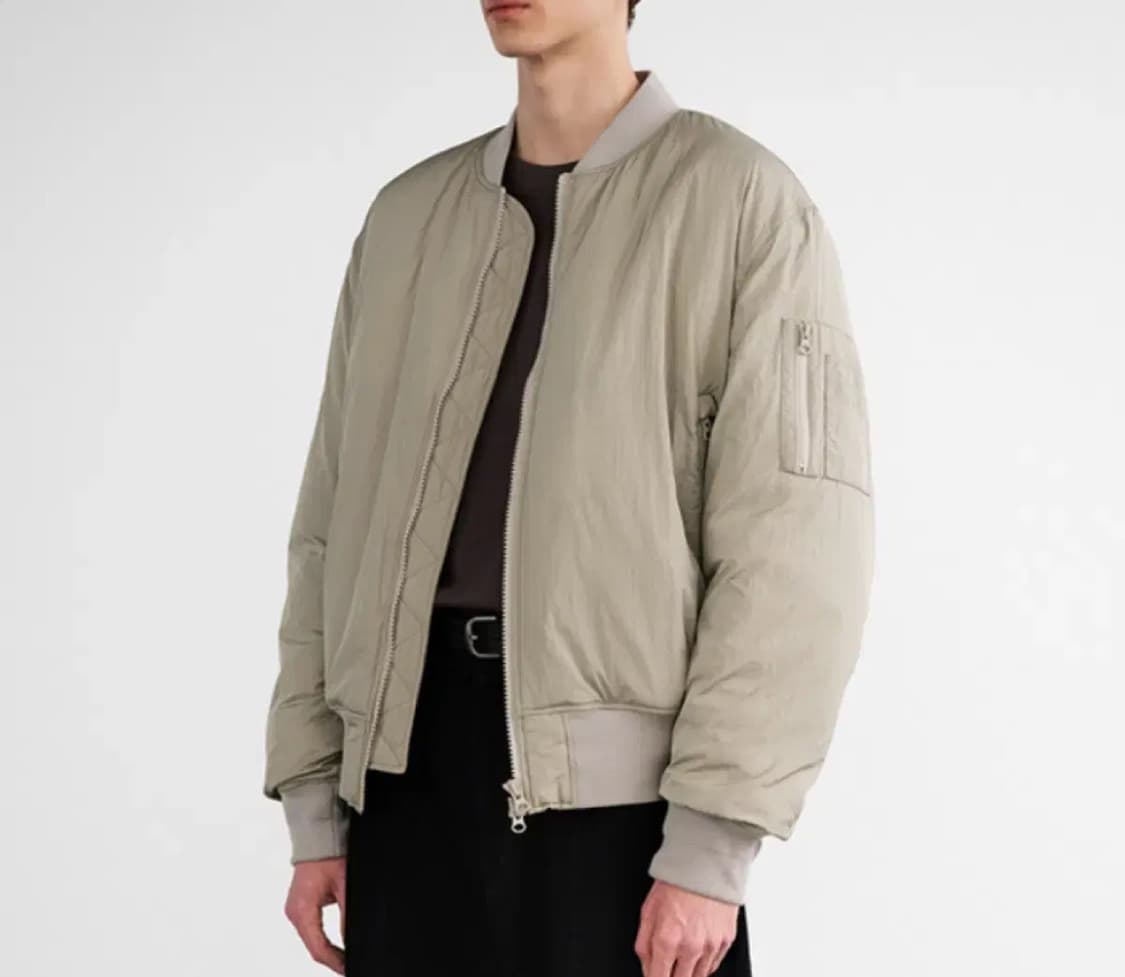 새상품(S)인사일런스 오버사이즈 MA-1 라이트베이지 상품이미지6