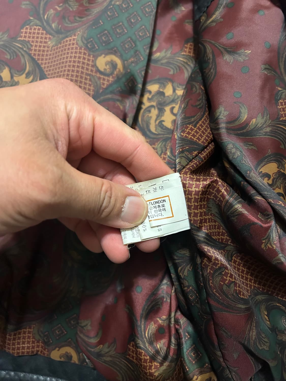 80s  런던포그 빈티지 블랙  소가죽  라이더  자켓  100size  상품이미지5