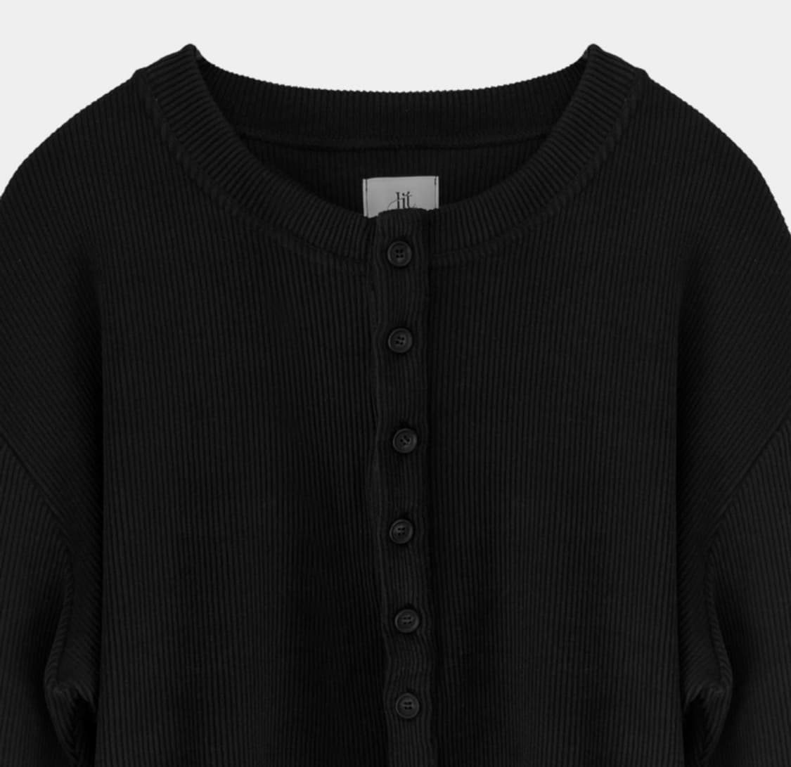 렉토 맛 지트 크롭 헨리넥 6버튼 니트 상품이미지5