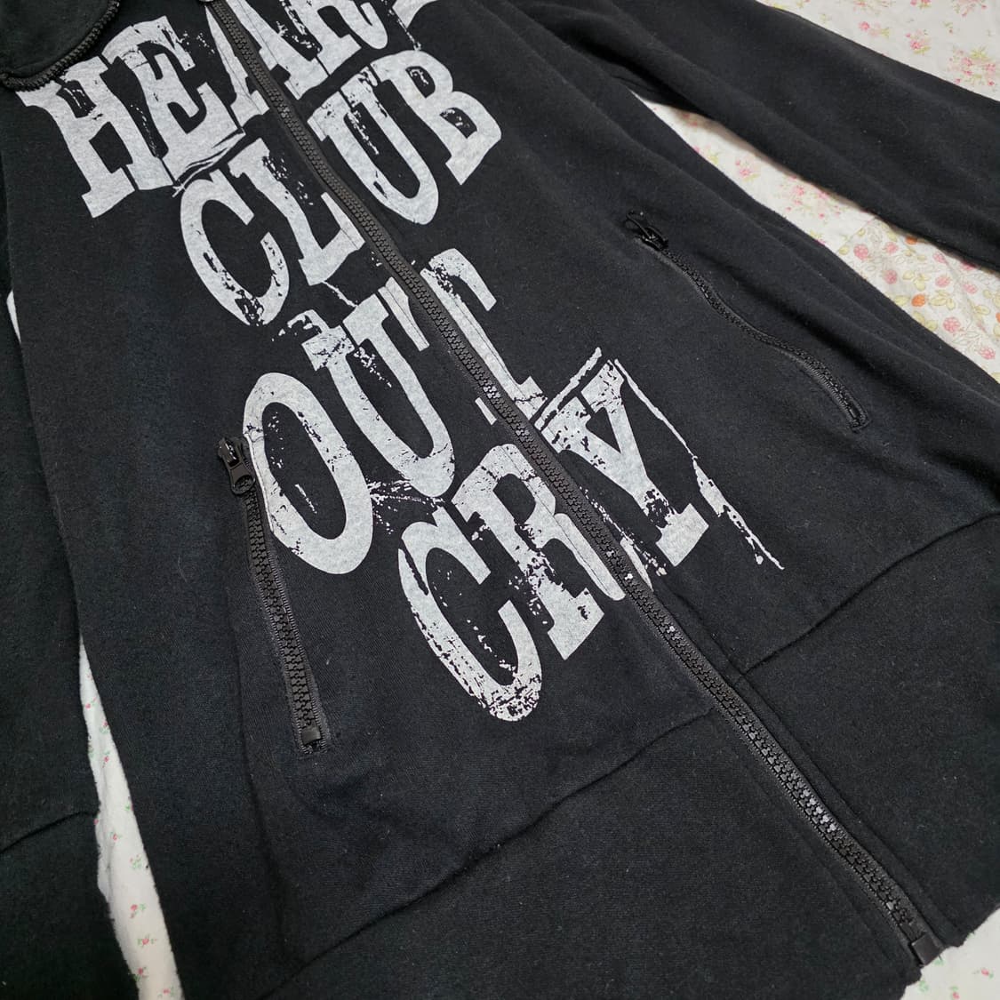 M.K.R 펑크 레터링 오프숄더 집업 원피스 mkr 상품이미지4