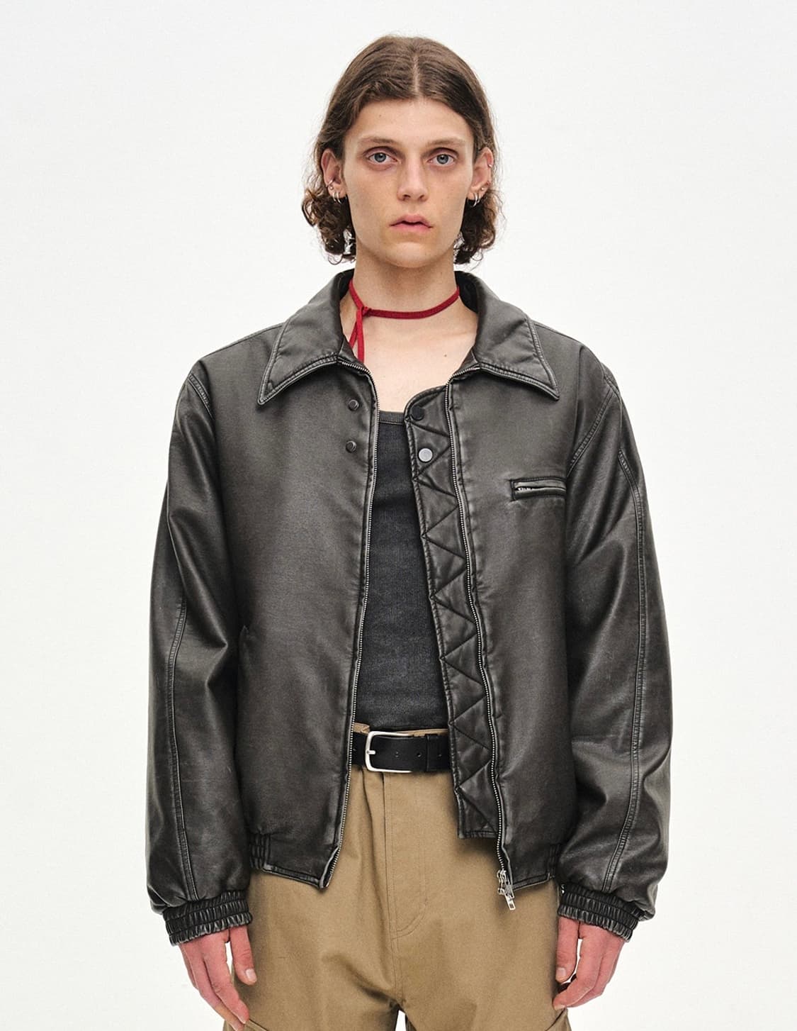 mmic 레더 봄버 상품이미지1