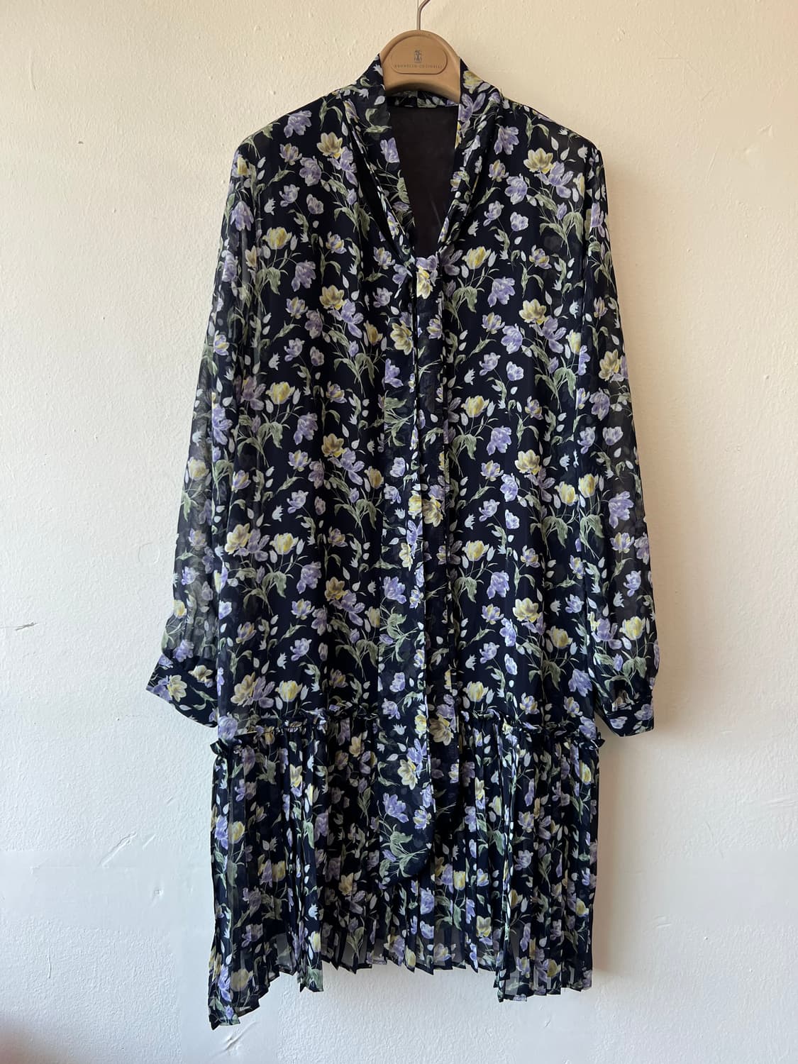 TOMOTOM'S 여성 네이비 플라워 쉬폰원피스  상품이미지2