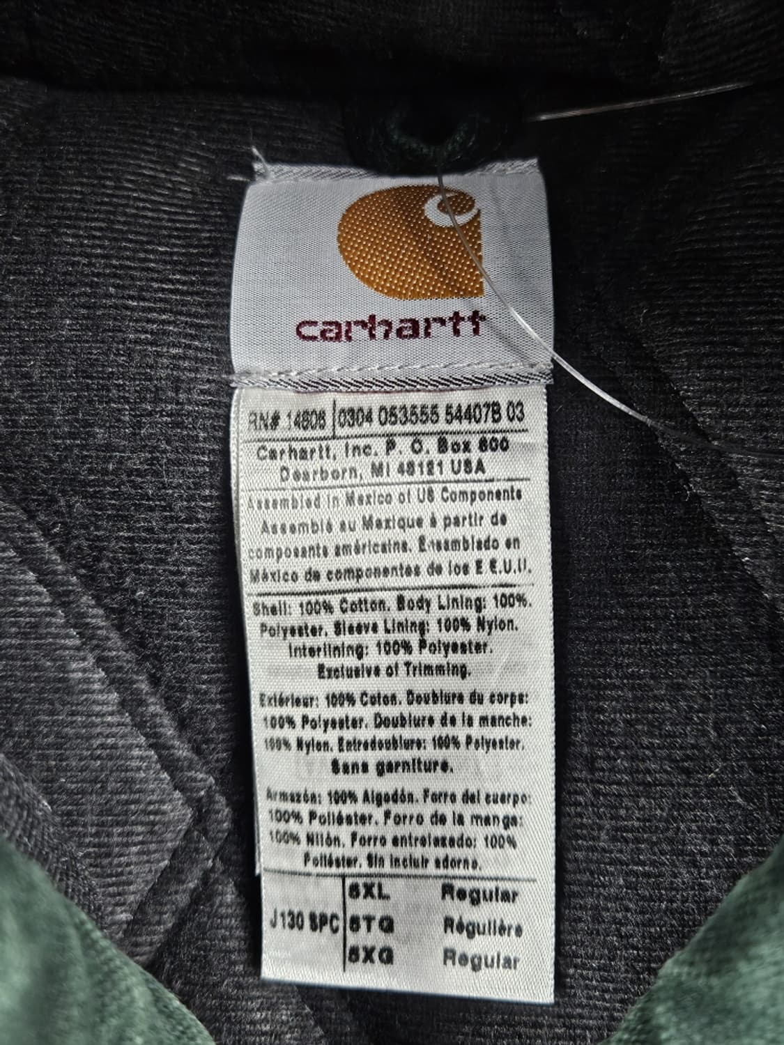 칼하트 J130 덕 캔버스 액티브 워크 자켓 ( 5XL ) / 10147 상품이미지6