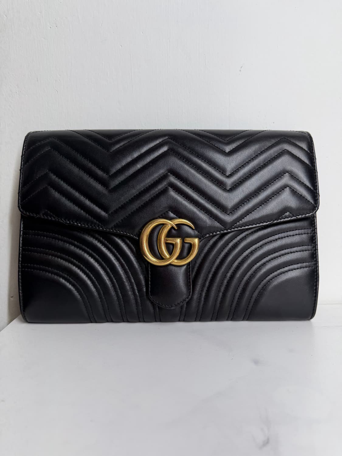 [정품] 구찌 마몬트 클러치 블랙  상품이미지1