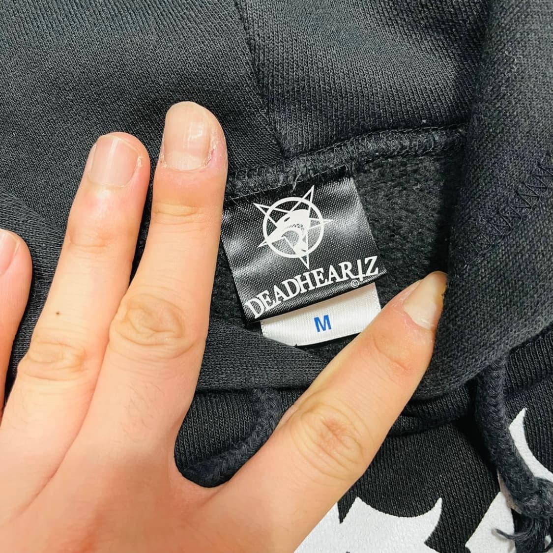 펑크 킹 코브라 보우 아트 블랙 빈티지 후드티 상품이미지5