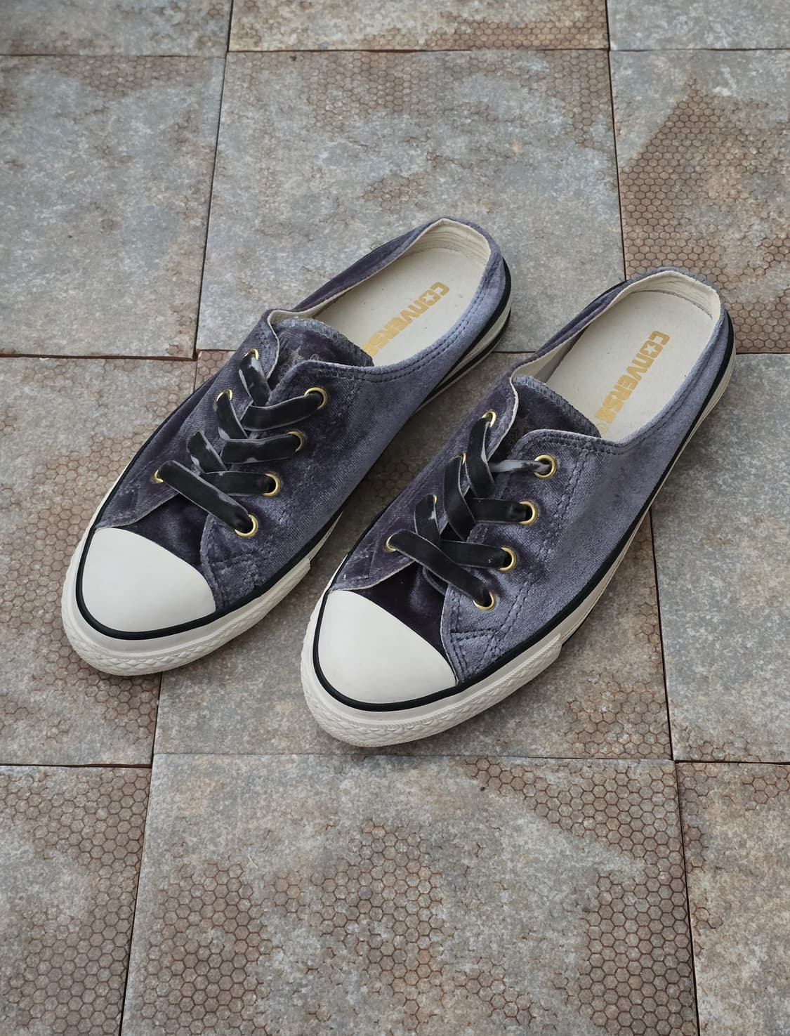 (245)컨버스 올스타 벨벳 뮬 차콜 상품이미지1