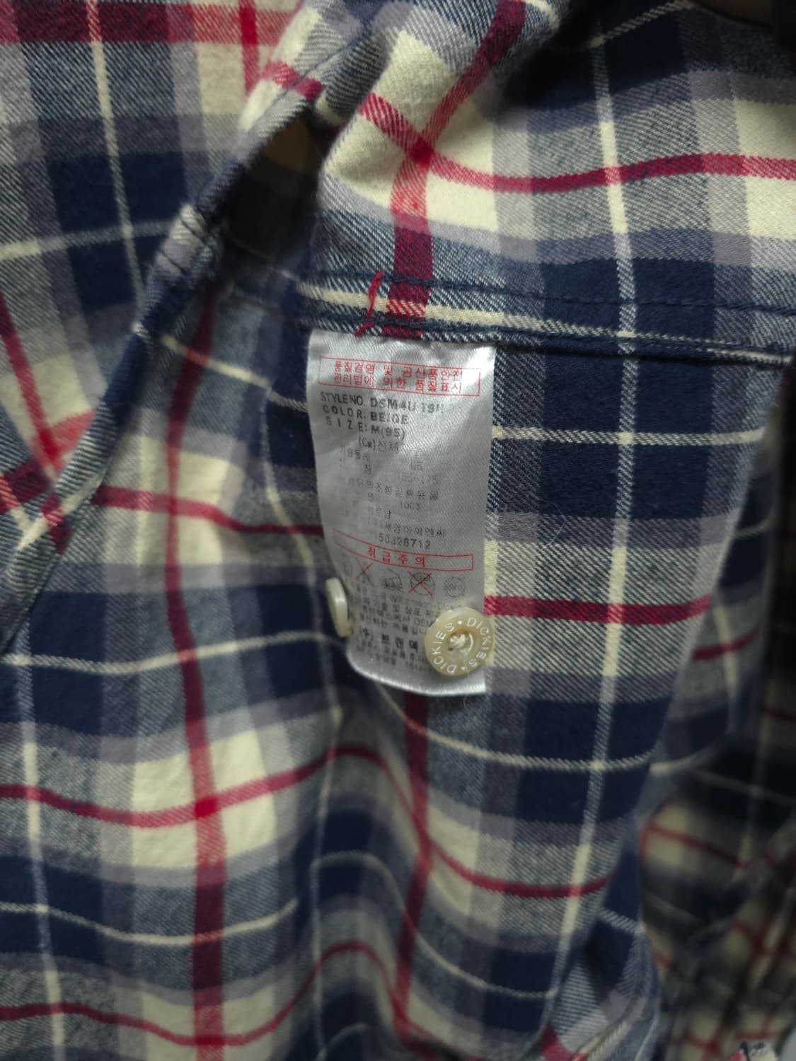 디키즈(Dickies) 코튼100% 간절기 체크셔츠 (여성66) 상품이미지10