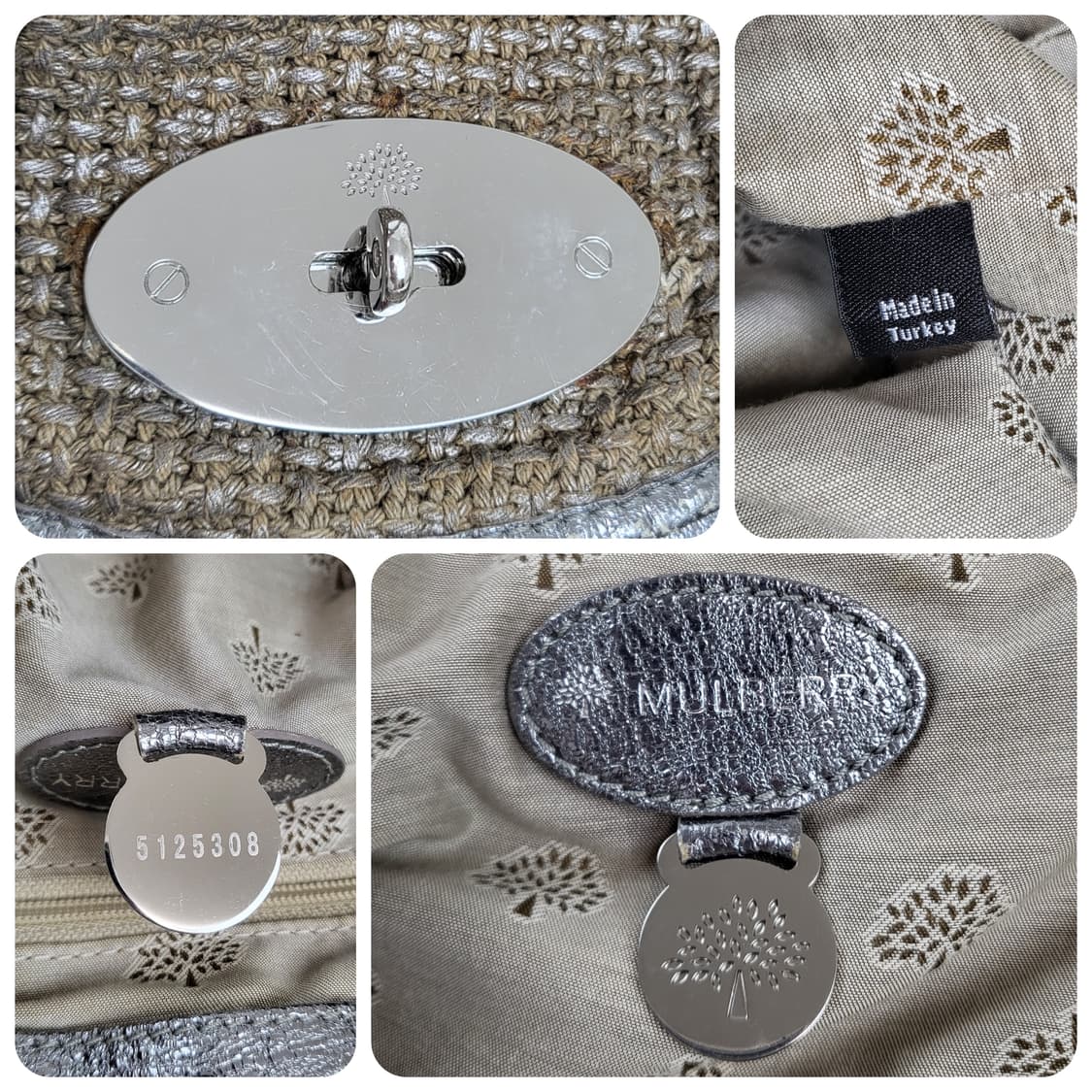 정품 멀버리 알렉사 메탈릭 실버 트위드 컬렉션 한정판 상품이미지9