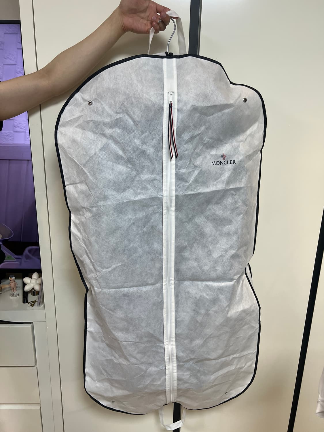 몽클레어 리어지 롱 다운 재킷 패딩 블랙베이지 1사이즈 상품이미지5