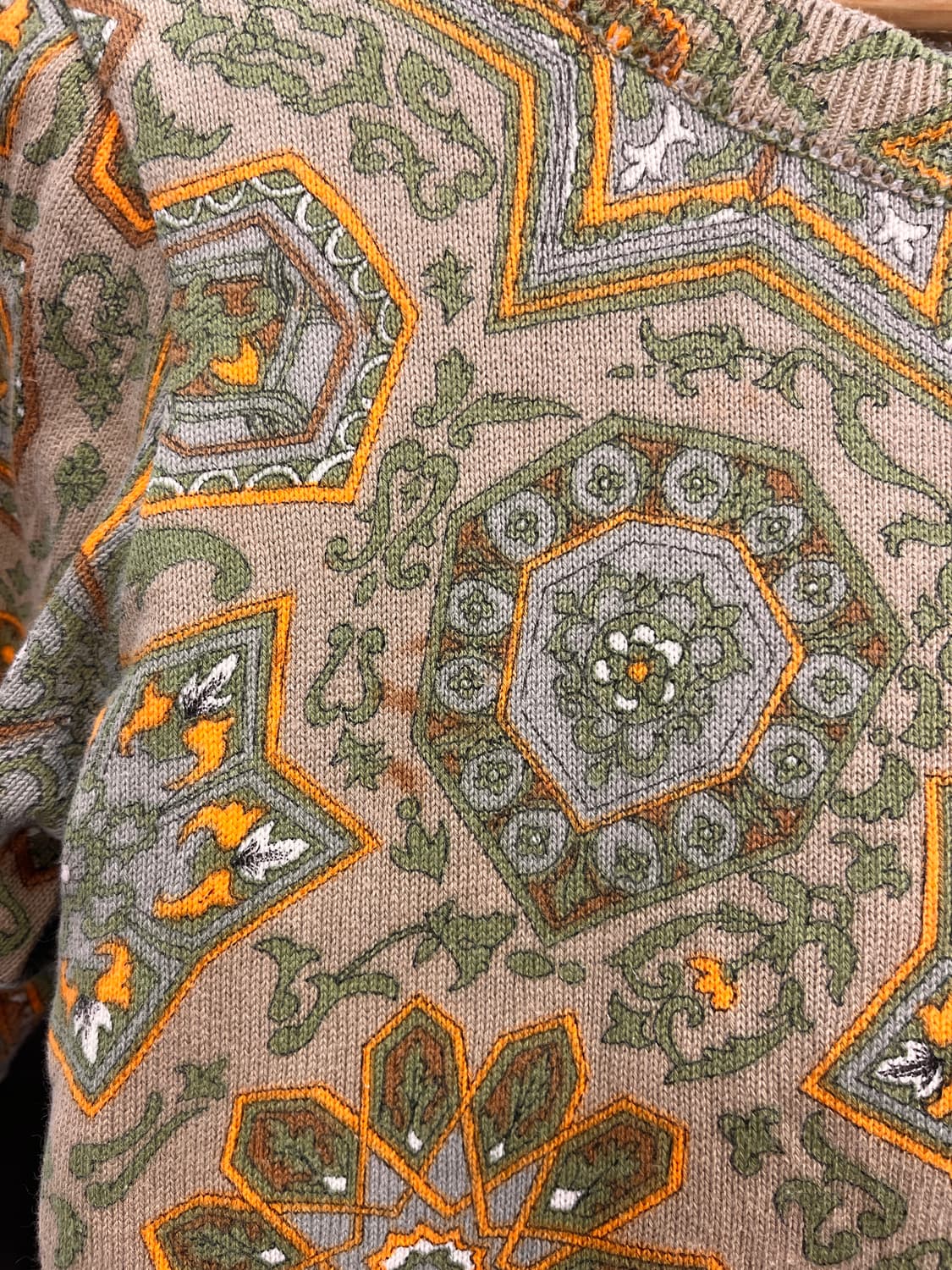 Vintage pattern crop knit top 상품이미지7