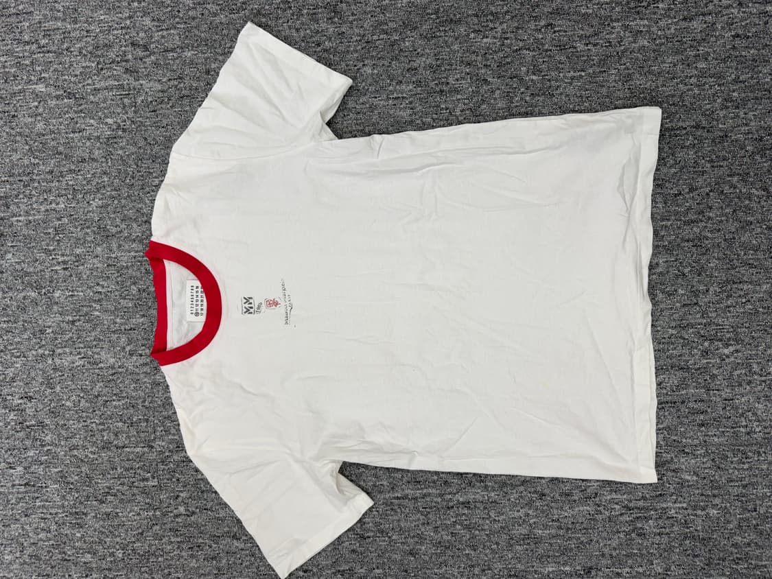 마르지엘라 스탬프 티셔츠 레드 xl 상품이미지2