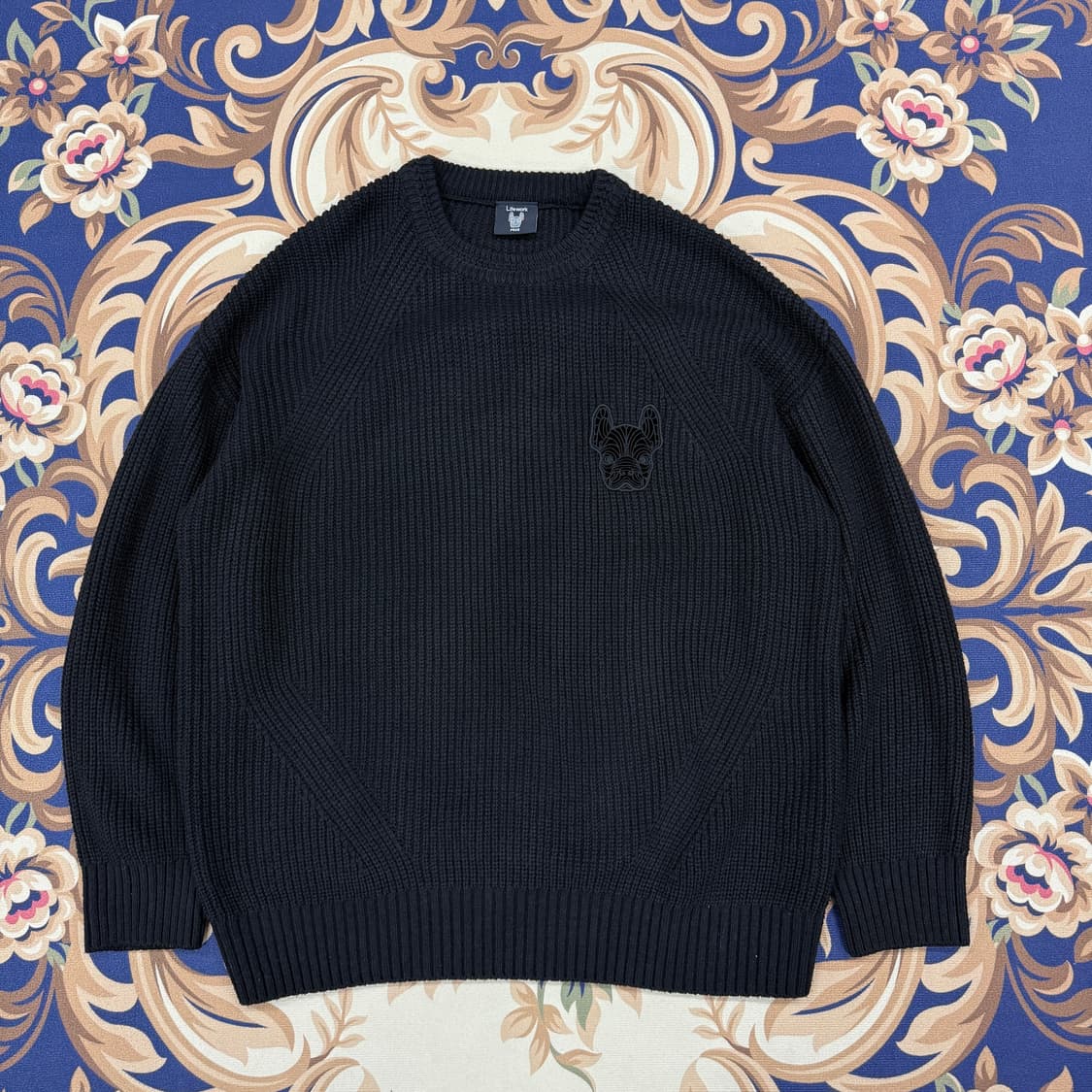 (XL)라이프워크 Lifework 오버핏 코튼 니트(블랙) 상품이미지1