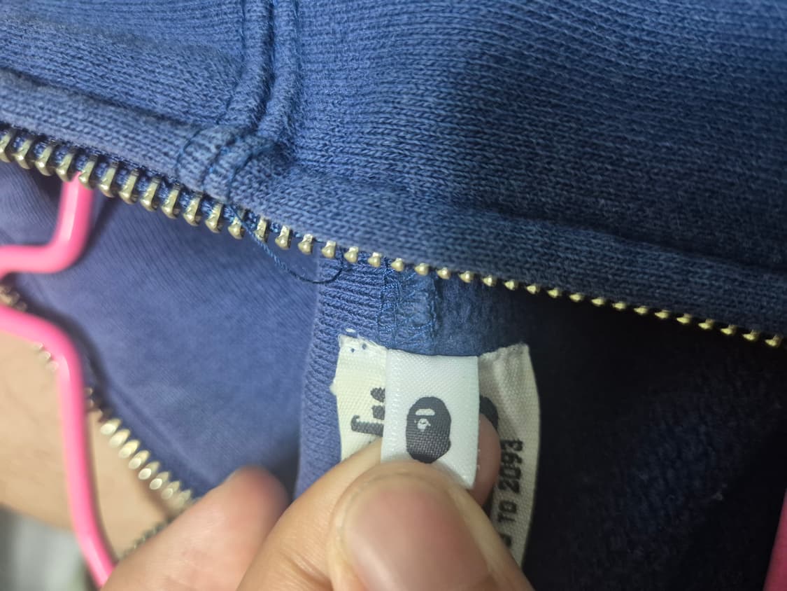 베이프 bape 샤크 후드집업 블루 반카모 XL 상품이미지8