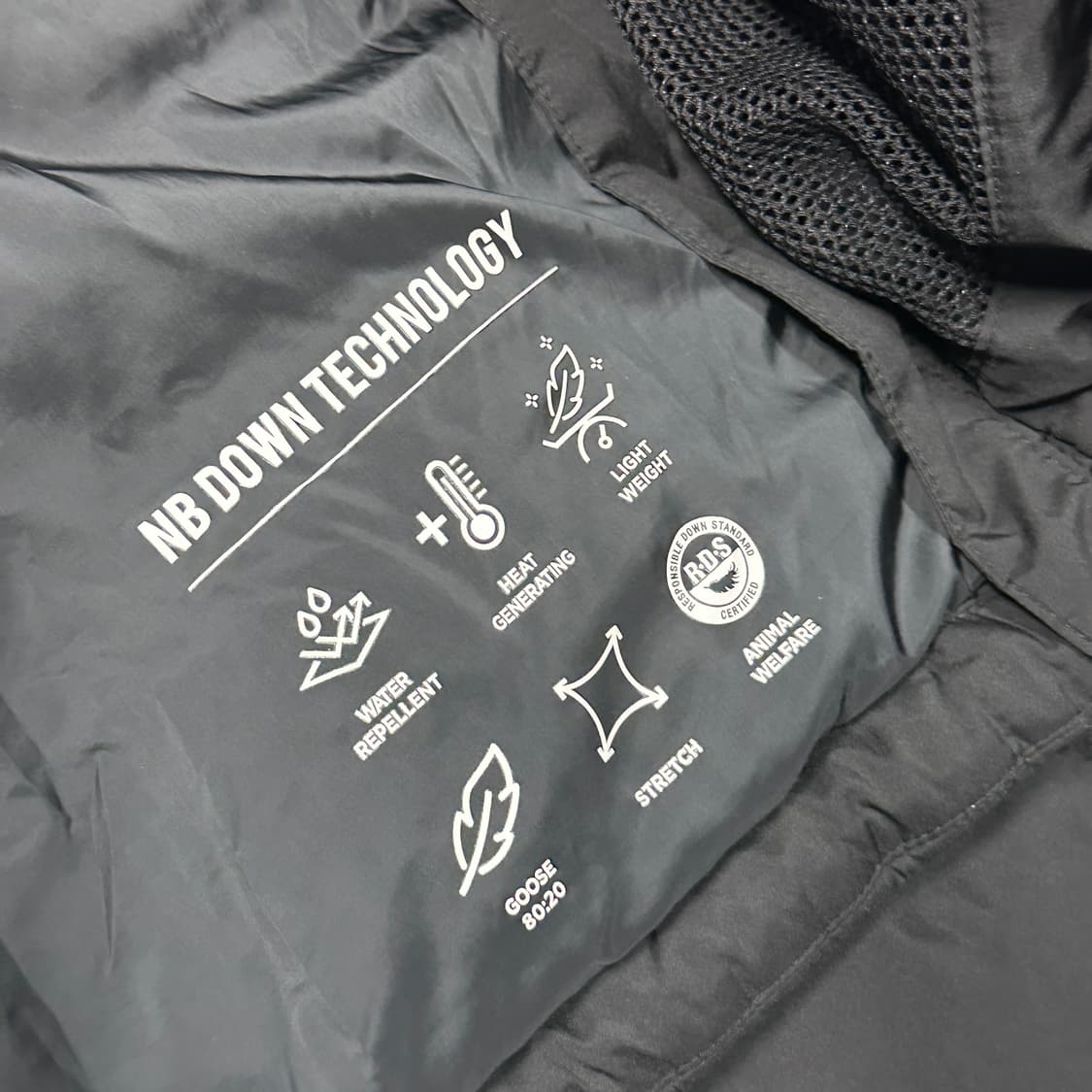 뉴발란스 구스다운 블랙 숏패딩  상품이미지6