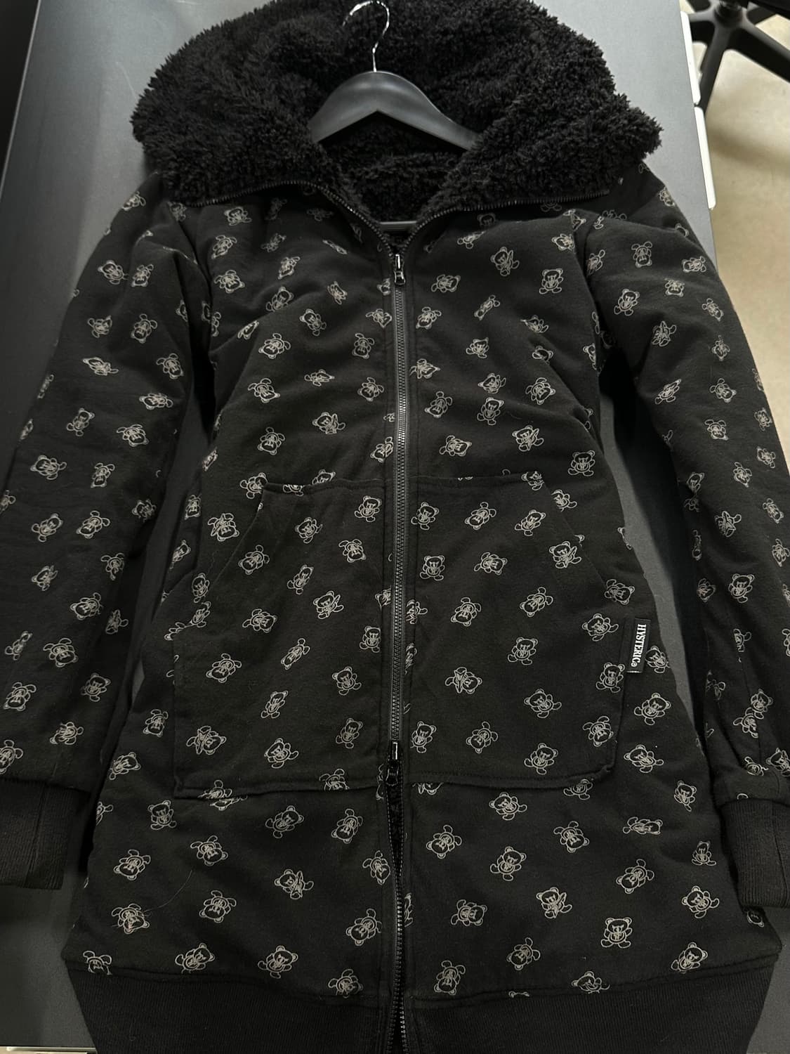 히스테릭글래머 리버시블 퍽베어 플러피 원피스후드집업 상품이미지8