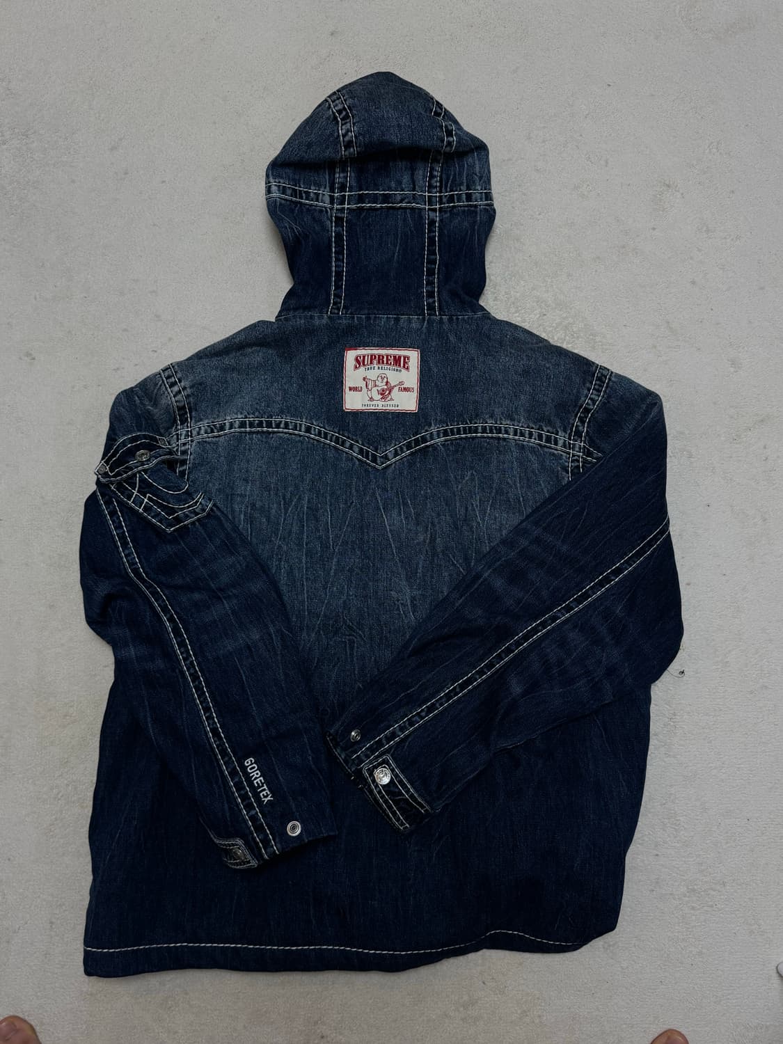 슈프림 x 트루 릴리전 고어텍스 쉘 자켓 데님 L 상품이미지5