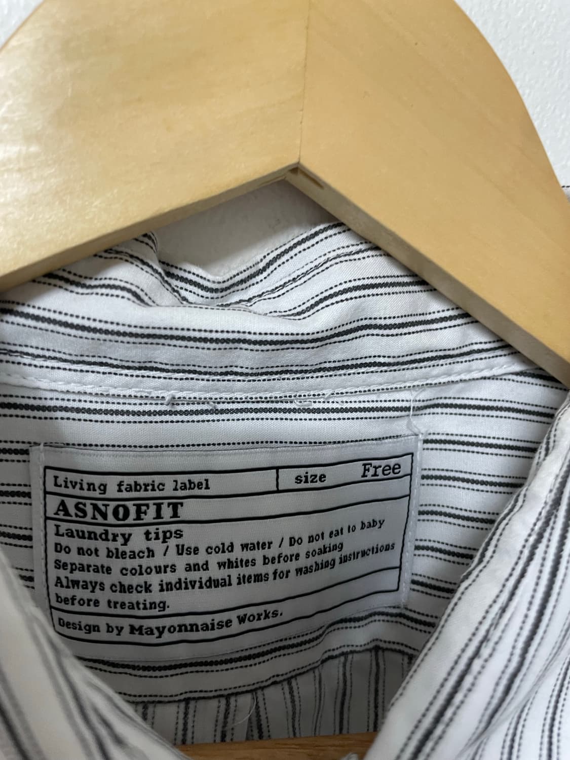 100-110 ASNOFIT 루즈핏 셔츠 남방 정품 상품이미지4