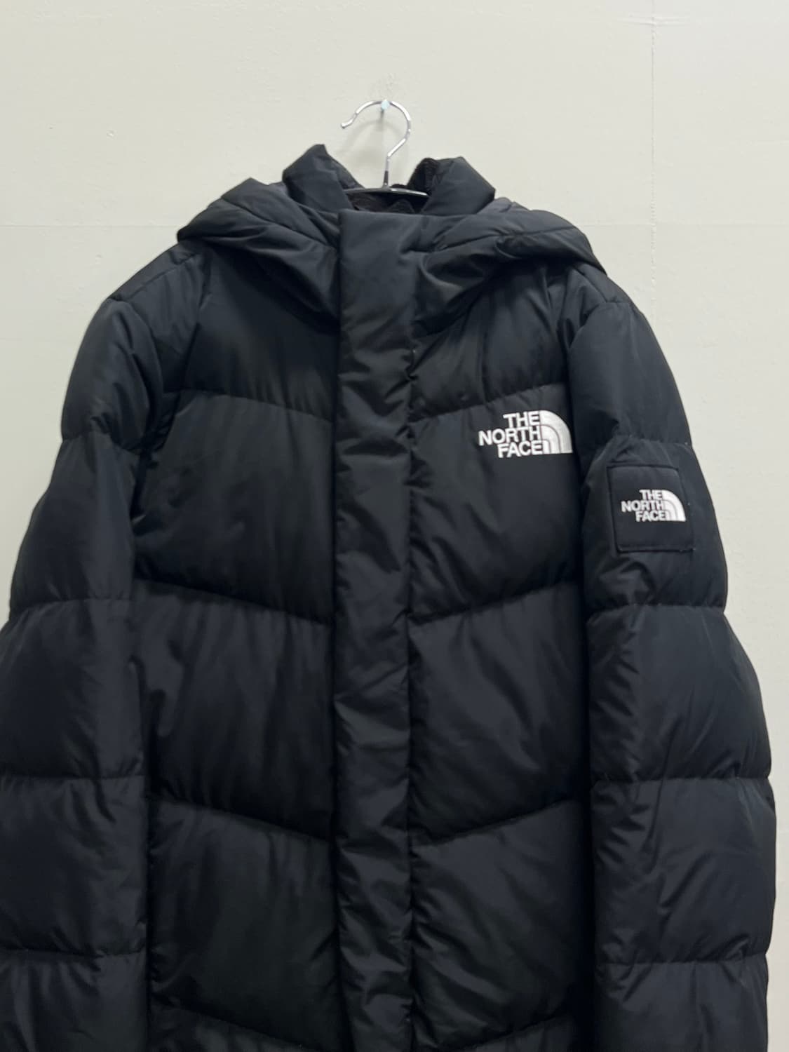 노스페이스 익스플로링2 구스다운 롱 패딩 코트 블랙 상품이미지3
