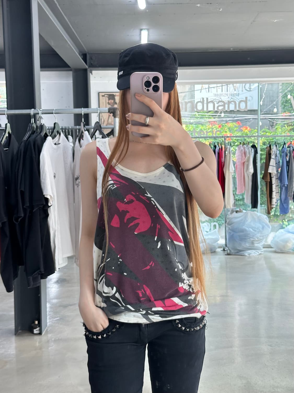 히스테릭글래머 히스걸 스타 원피스 슬리브리스  상품이미지4