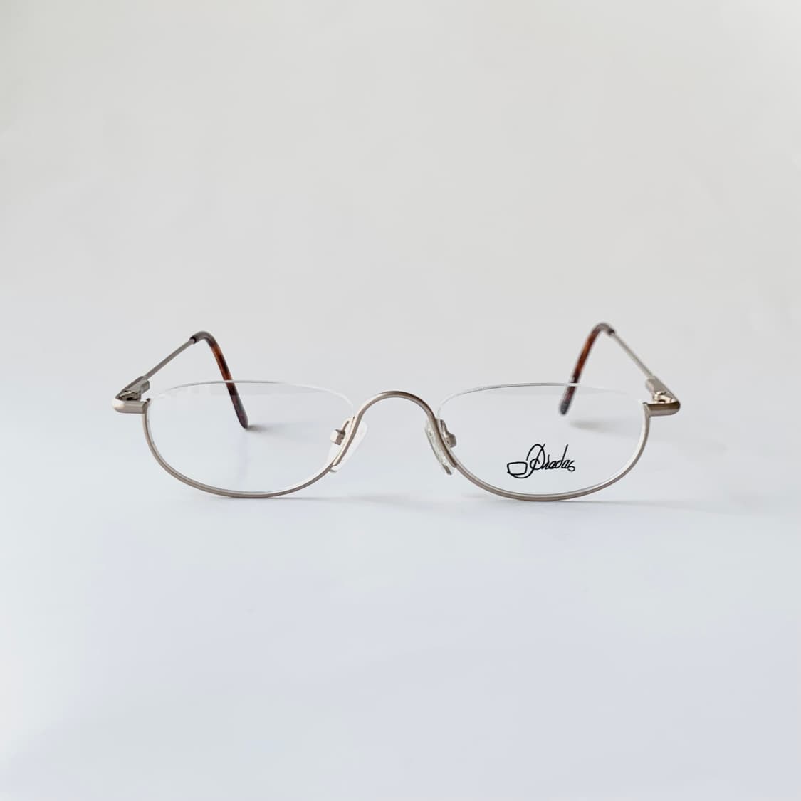 746 데드스탁 언더림 역반무테 라운드 유니크 골드 호피 빈티지안경 상품이미지1