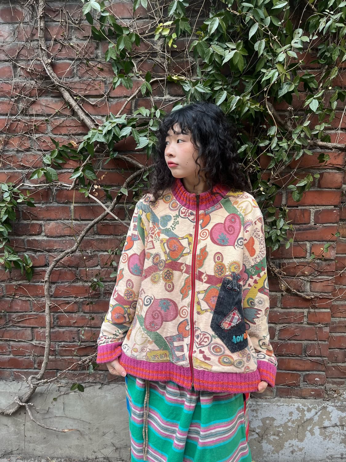 히피 에스닉 페이즐리 패턴 양면 자켓 상품이미지3