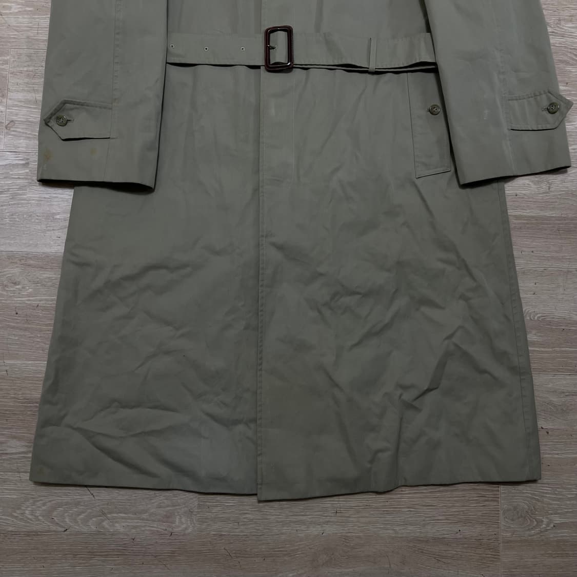 닥스 하우스체크 안감 벨티드 트렌치코트 [라이트 카키] M/95 상품이미지3