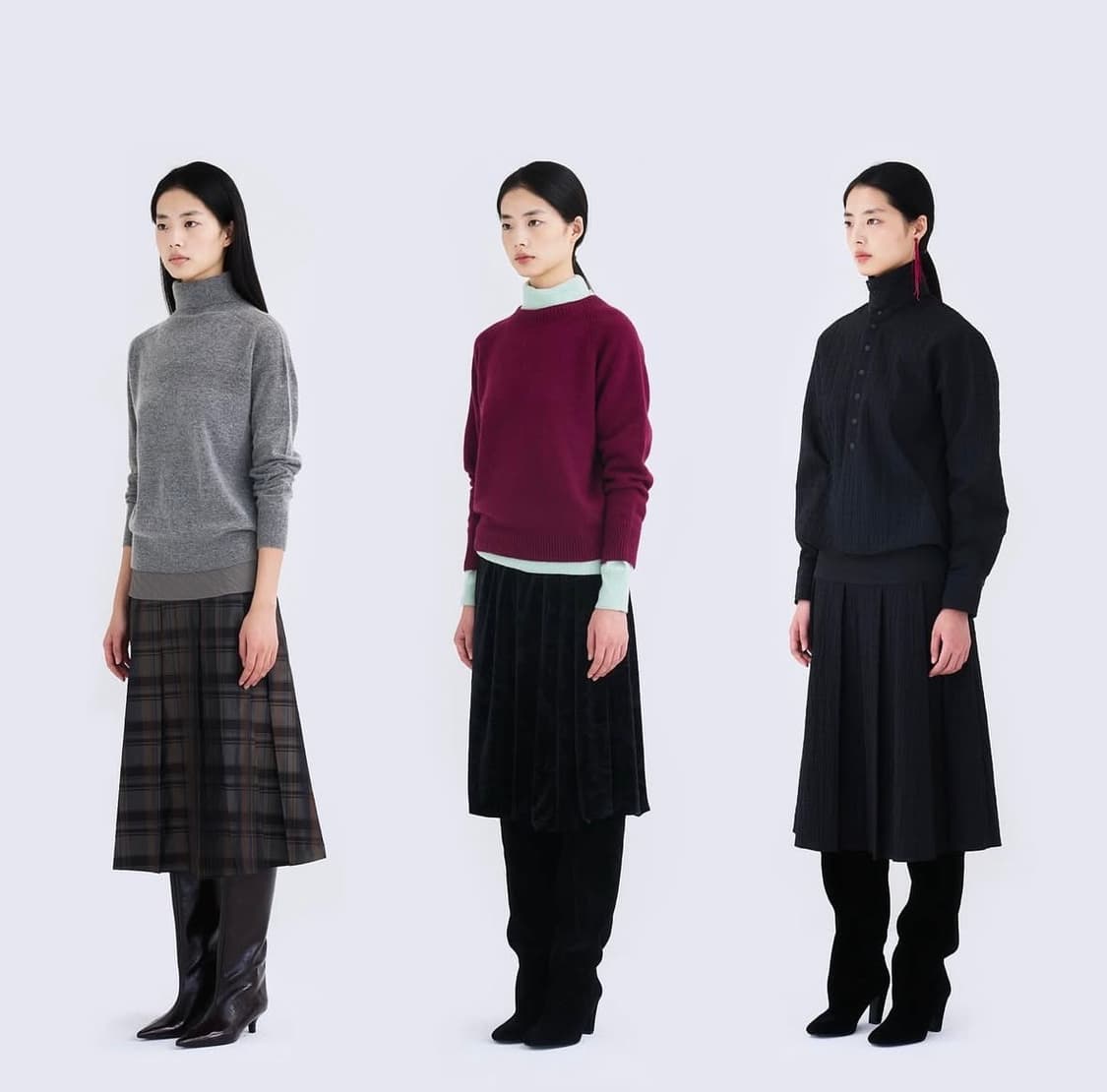 RACCOON TURTLENECK KNIT (GREY) 상품이미지1