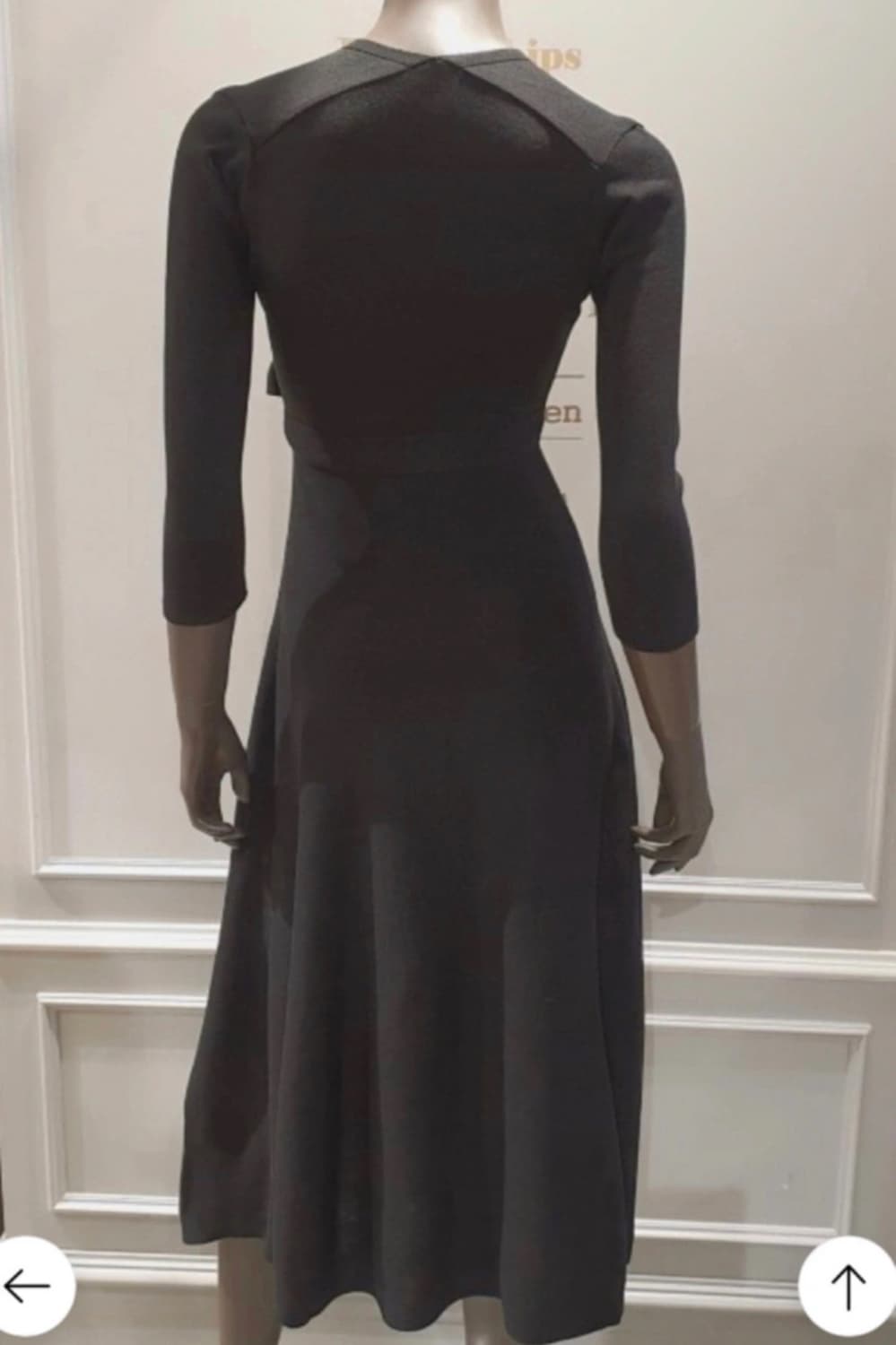 새제품 PARSONS 파슨스 브이넥 니트 원피스 타바코 다크브라운 진브라 상품이미지3