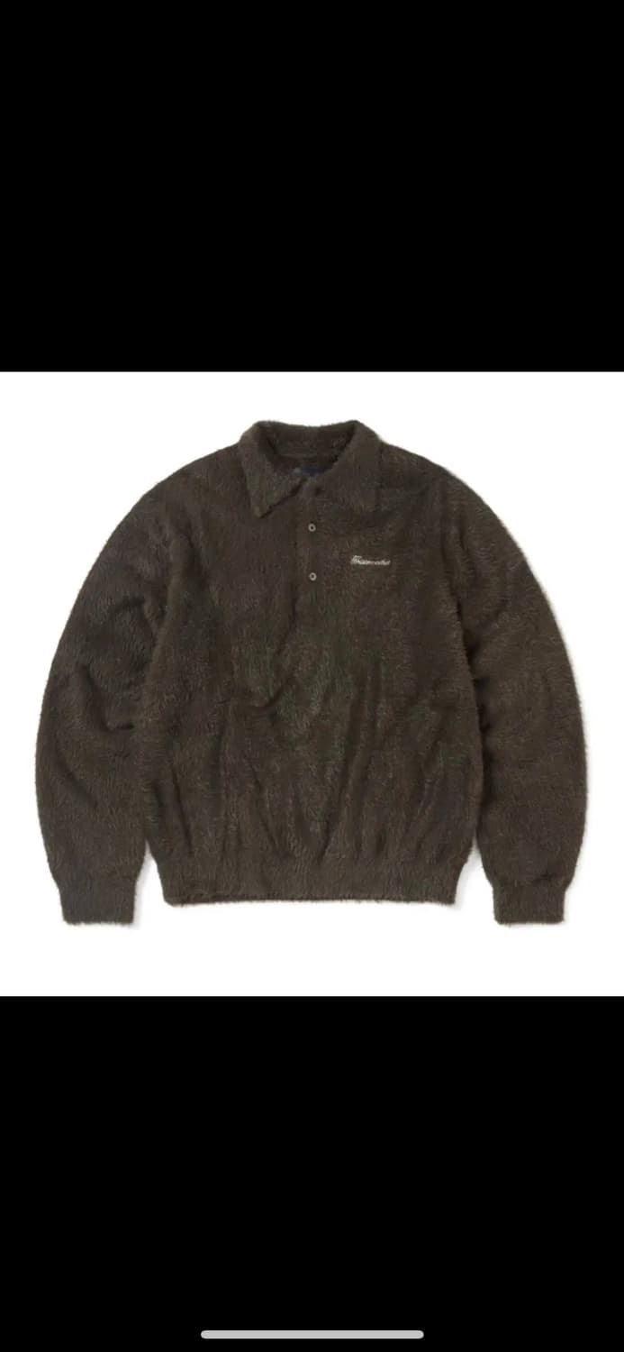 디스이즈네버댓 SCT-Logo Shaggy Knit Polo Brown 상품이미지1