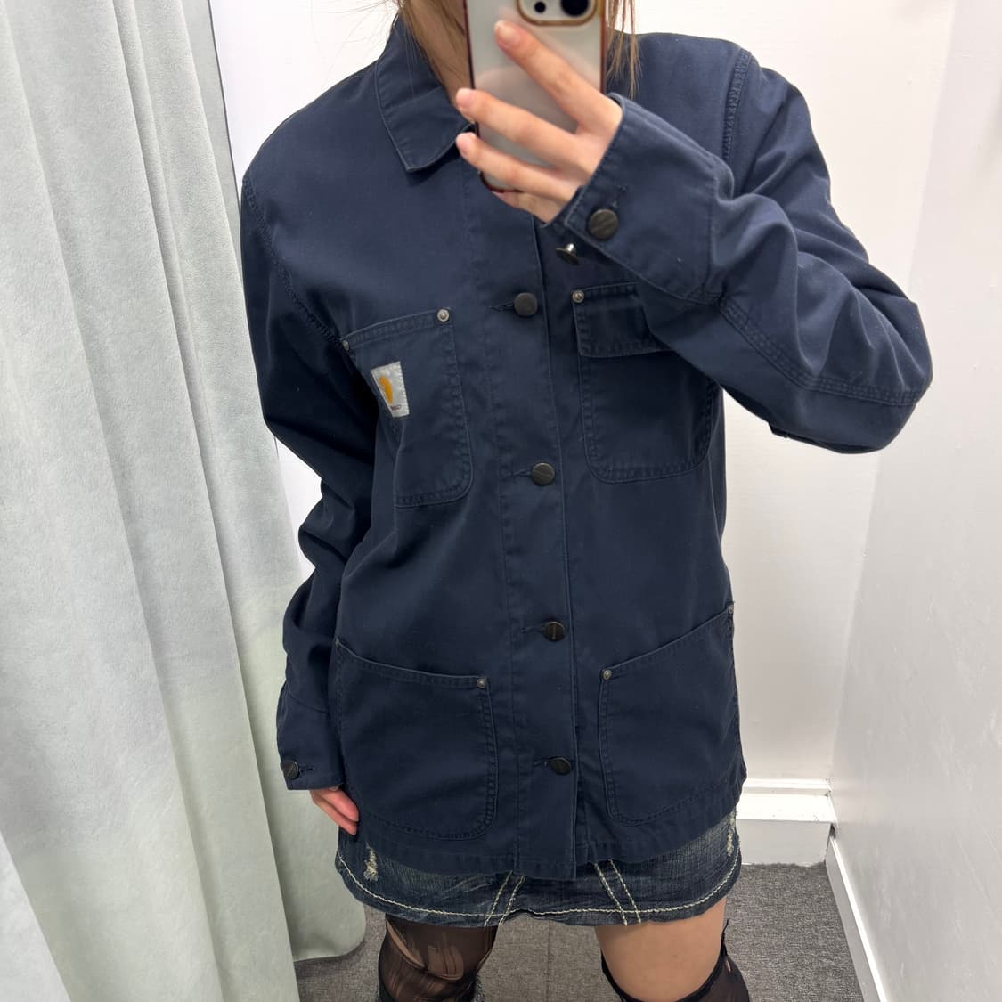 칼하트 네이비 코튼 자켓 상품이미지2