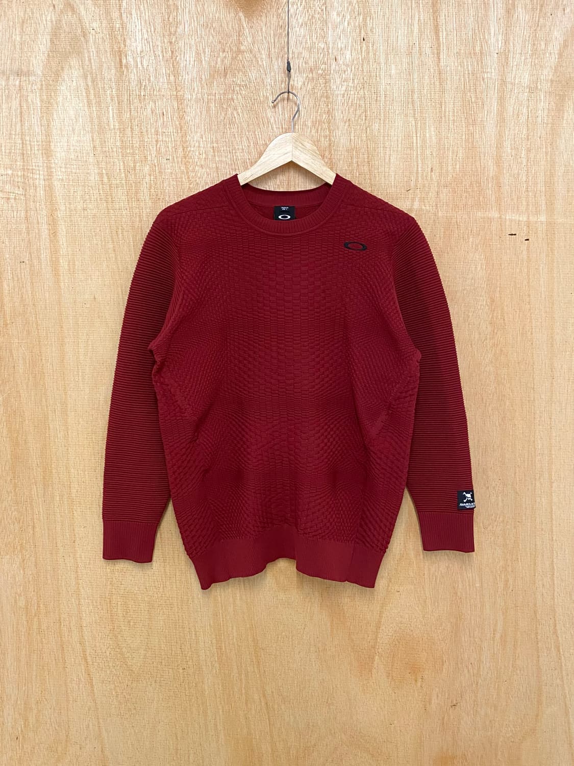 OAKLEY knit 오클리 기하학 가공 폴리 니트 맨투맨 상품이미지1