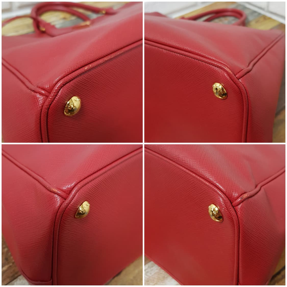 [정품] 프라다 사피아노 럭스 토트백 레드 상품이미지8