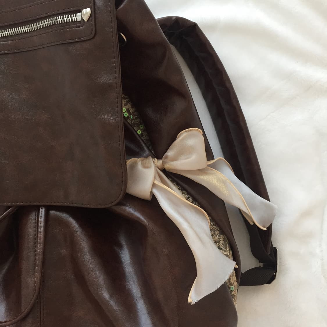 1회 착용) 오부니 브라운 백팩 상품이미지2