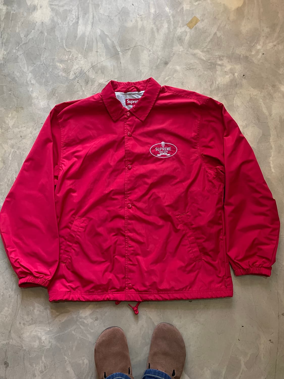 Supreme Crest Coaches Jacket Red 24FW 상품이미지3