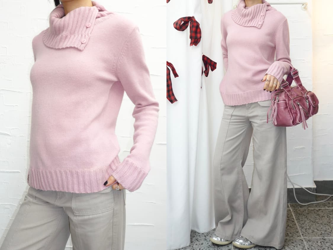 blush buttoned knit 상품이미지1