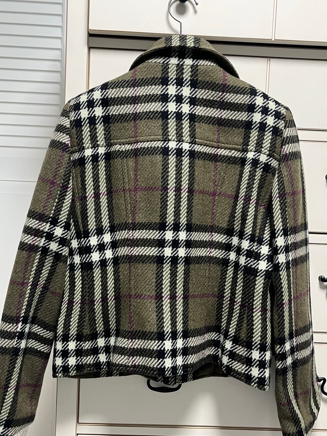 버버리 런던 녹차그린 체크자켓 상품이미지5