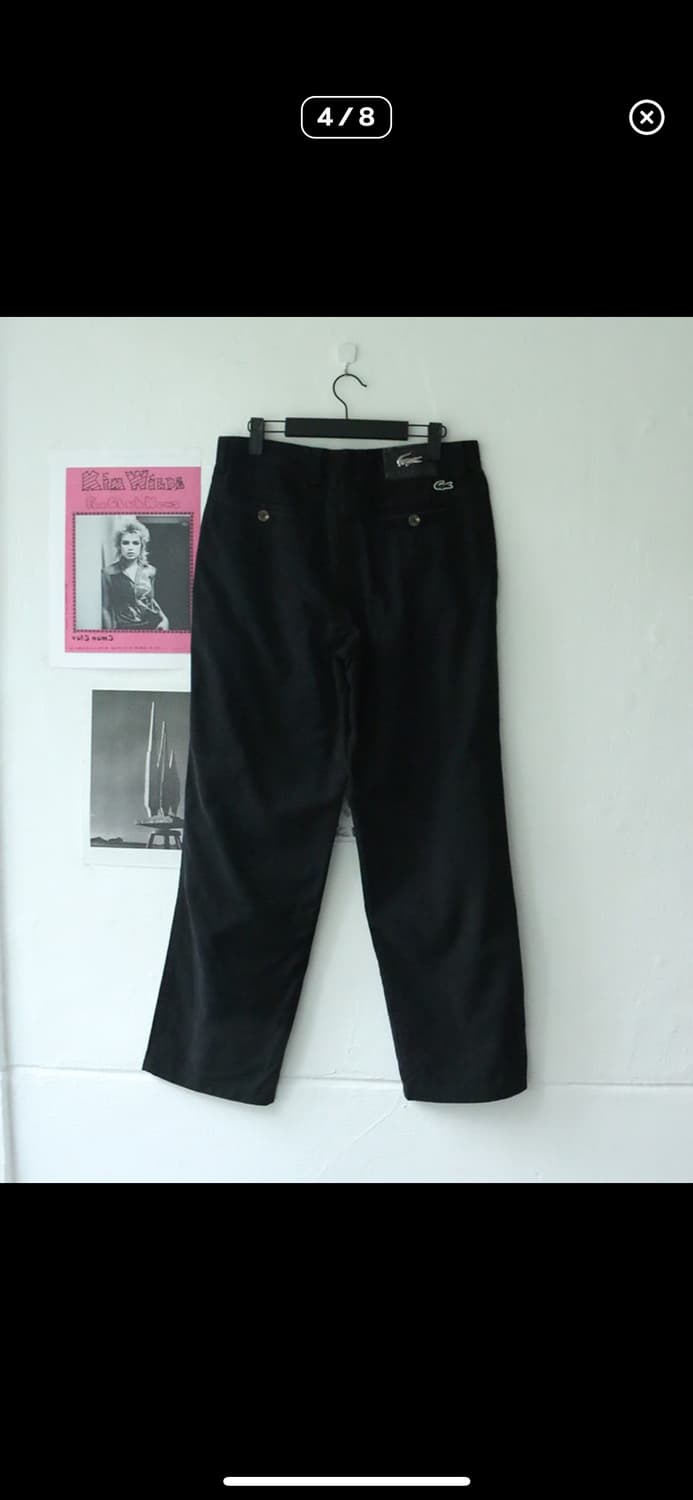 라코스테 블랙 와이드 팬츠 상품이미지4