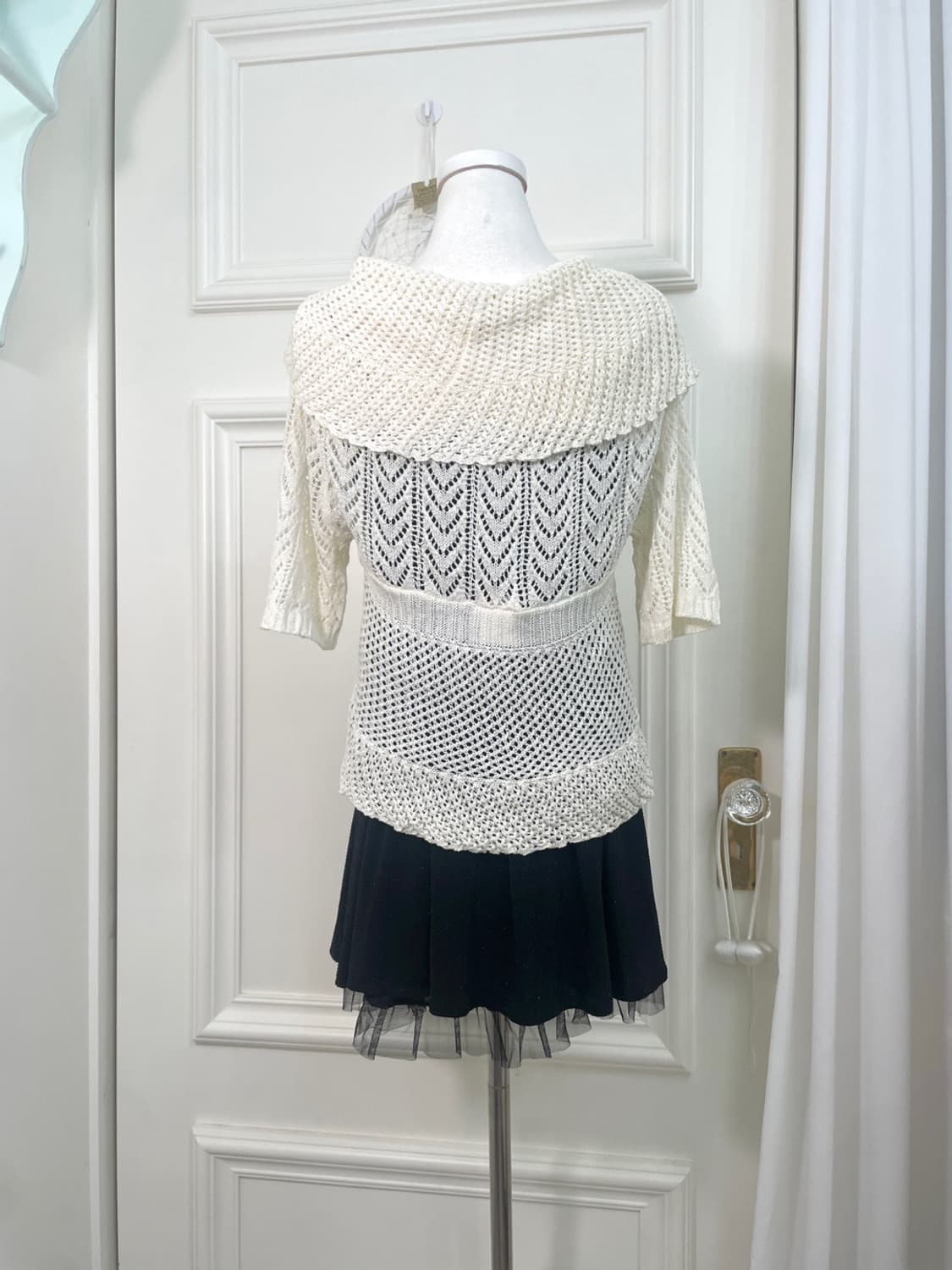 black tule glitter banding mini skirt 상품이미지8