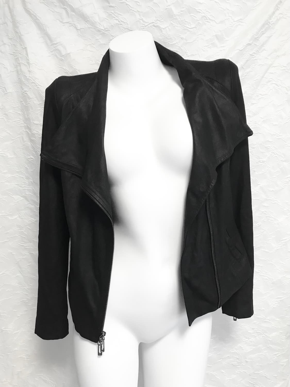 빈티지 투웨이 사선 지퍼 레더 자켓 상품이미지6