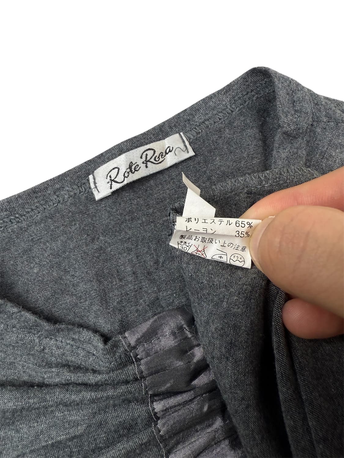 rote rona 새틴 패널 셔링 롱슬리브 상품이미지5