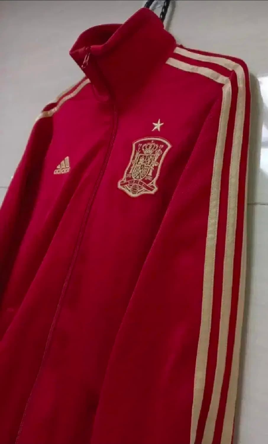 아디다스 스페인 버건디 금색 트랙탑 저지 져지집업 100/L 상품이미지2