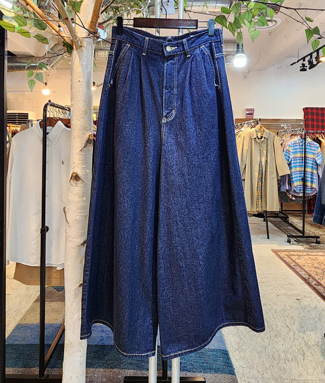 LEE x E hyphen world gallery진청  와이드 데님팬츠 상품이미지4
