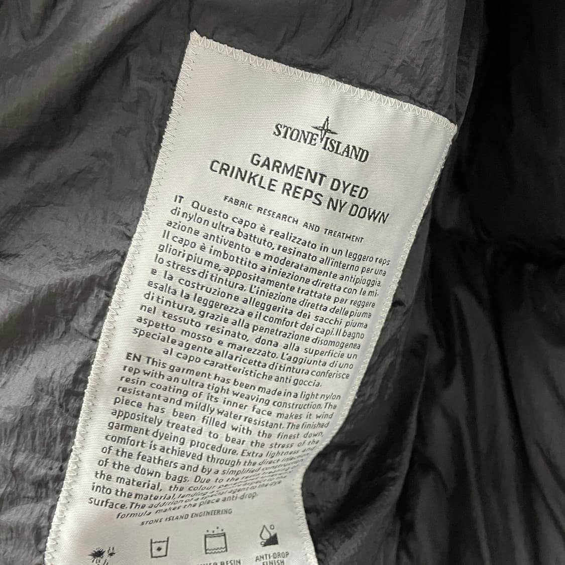 스톤아일랜드 클링클랩스 패딩 블랙 95 상품이미지7