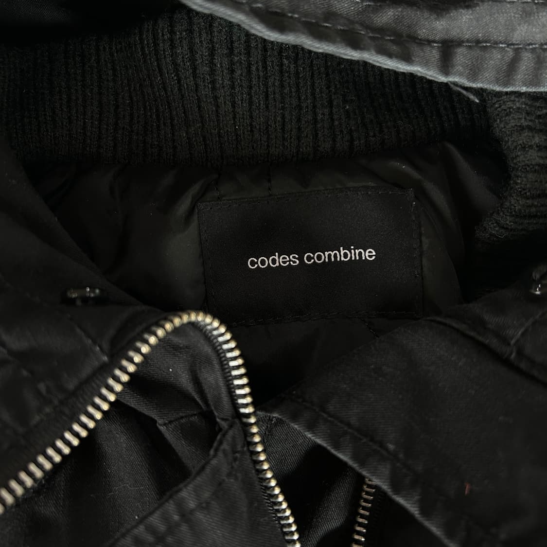 codes combine 검정색 후드 야상 점퍼 M-L 상품이미지2