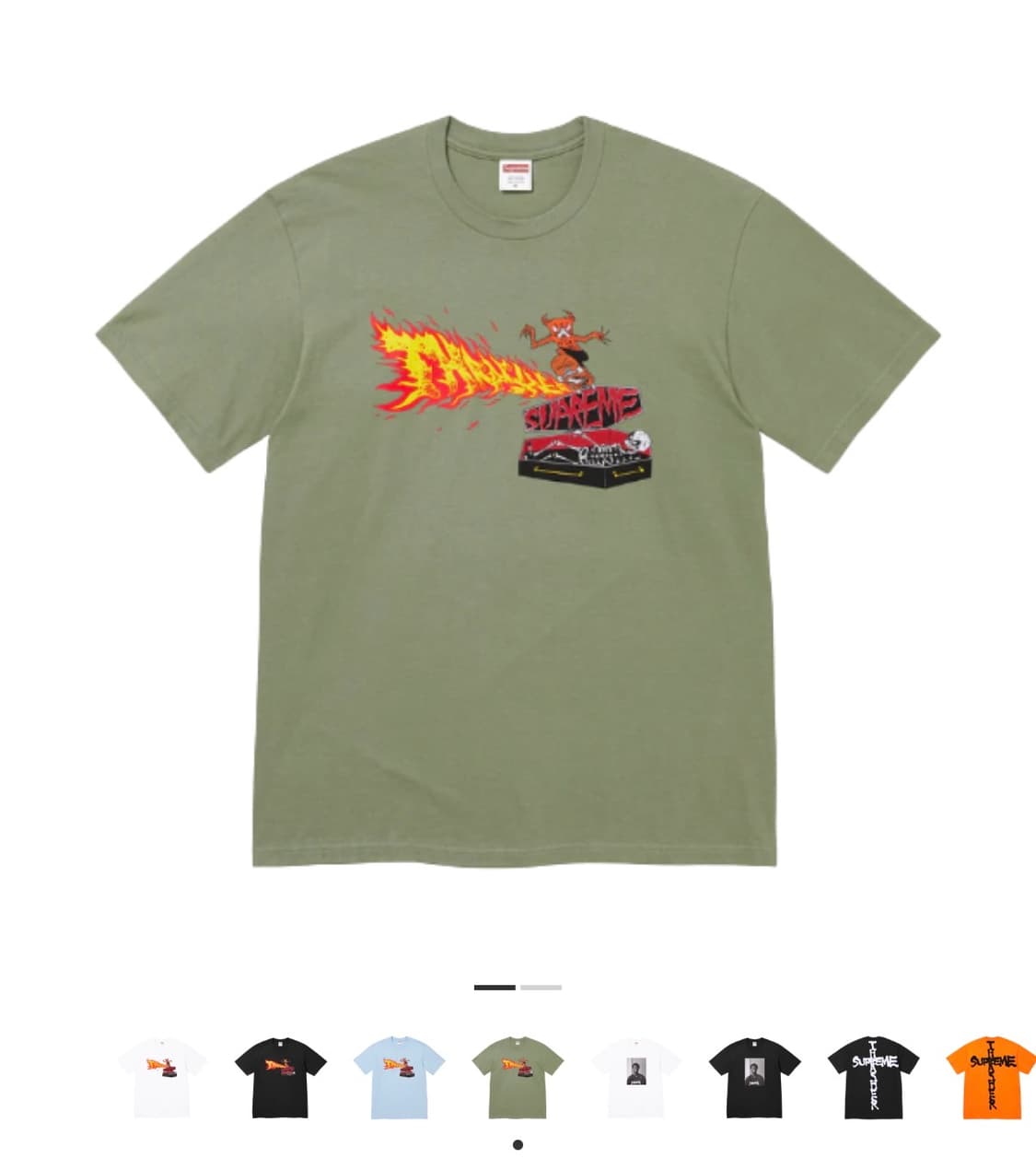 24FW 슈프림 트레셔 콜라보 티셔츠 카키 M 상품이미지1